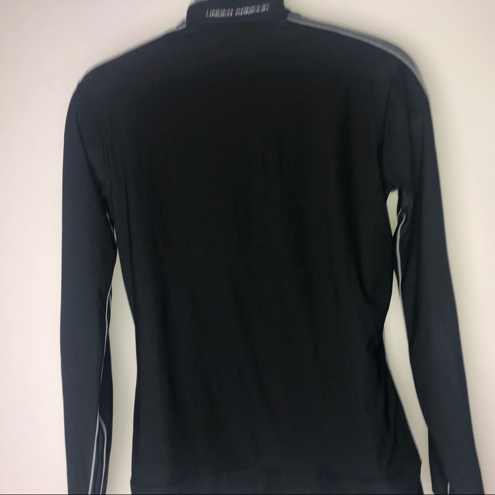 Under Armour Black Full-Zip Varsity Jacket with Red Patch #0029 - Picture 5 of 10